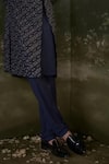Buy Nitika Gujral Navy Silk, Cotton, Lycra Beads, Crystals, Raw Sherwani Kurta Trouser Set Online at Aza Fashions Buy_Nitika Gujral_Navy Silk, Cotton, Lycra Beads, Crystals, Raw Sherwani Kurta Trouser Set _Online_at_Aza_Fashions