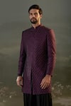 Buy Nitika Gujral Purple Silk, Modal, Satin Embroidery, Beads Sherwani With Kurta And Salwar Online at Aza Fashions Buy_Nitika Gujral_Purple Silk, Modal, Satin Embroidery, Beads Sherwani With Kurta And Salwar _Online_at_Aza_Fashions