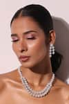Buy Zaza By Somya White Stones, Beads Aurora Bits Embellished Necklace Set at Aza Fashions Buy_Zaza By Somya_White Stones, Beads Aurora Bits Embellished Necklace Set _at_Aza_Fashions