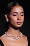 Buy Zaza By Somya White Stones, Beads, Pearls Midnight Glint Embellished Necklace Set at Aza Fashions Buy_Zaza By Somya_White Stones, Beads, Pearls Midnight Glint Embellished Necklace Set _at_Aza_Fashions