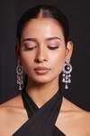 Buy_Zaza By Somya_White Stones, Beads Radiant Rebel Embellished Earrings _Online_at_Aza_Fashions
