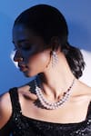 Zaza By Somya White Stones, Beads, Pearls Aurora Bits Embellished Earrings Online at Aza Fashions Zaza By Somya_White Stones, Beads, Pearls Aurora Bits Embellished Earrings _Online_at_Aza_Fashions