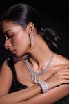 Shop Zaza By Somya White Stones, Beads, Pearls Urban Spark Embellished Earrings at Aza Fashions Shop_Zaza By Somya_White Stones, Beads, Pearls Urban Spark Embellished Earrings _at_Aza_Fashions