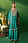 Samyukta Singhania Green , , Shantoon, Embroidery, Kurta Sharara Set Online at Aza Fashions Samyukta Singhania_Green , , Shantoon, Embroidery, Kurta Sharara Set _Online_at_Aza_Fashions