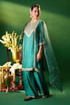 Buy Samyukta Singhania Green , , Shantoon, Embroidery, Kurta Sharara Set Buy_Samyukta Singhania_Green , , Shantoon, Embroidery, Kurta Sharara Set