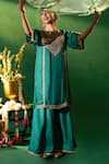 Shop Samyukta Singhania Green , , Shantoon, Embroidery, Kurta Sharara Set Shop_Samyukta Singhania_Green , , Shantoon, Embroidery, Kurta Sharara Set