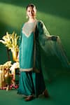 Buy Samyukta Singhania Green , , Shantoon, Embroidery, Kurta Sharara Set Online Buy_Samyukta Singhania_Green , , Shantoon, Embroidery, Kurta Sharara Set _Online