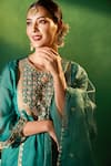 Samyukta Singhania Green , , Shantoon, Embroidery, Kurta Sharara Set Samyukta Singhania_Green , , Shantoon, Embroidery, Kurta Sharara Set