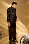 Buy_Arihant Rai Sinha_Black Silk Embroidery Bandhgala Set 