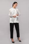 Buy_Abraham And Thakore_Ivory Viscose Georgette Sequins Collared Jungle Print Shirt _Online_at_Aza_Fashions