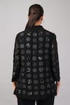 Shop Abraham And Thakore Black Viscose Georgette Sequins, Beads, Embroidery Collared Polka Dot Shirt at Aza Fashions Shop_Abraham And Thakore_Black Viscose Georgette Sequins, Beads, Embroidery Collared Polka Dot Shirt _at_Aza_Fashions