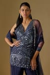 Buy Asaga Navy Satin, Tulle Mirrors, Sequins Marina Abstract Embroidered Kurta Sharara Set Online at Aza Fashions Buy_Asaga_Navy Satin, Tulle Mirrors, Sequins Marina Abstract Embroidered Kurta Sharara Set _Online_at_Aza_Fashions