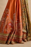 Buy Kalista Orange Silk, Viscose Georgette Embroidery, Sequins, Zari, Yamika Lehenga Set Buy_Kalista_Orange Silk, Viscose Georgette Embroidery, Sequins, Zari, Yamika Lehenga Set