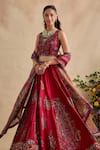 Kalista Magenta Viscose, Silk, Tissue Embroidery, Sequins, Aashna Paisley Lehenga Set at Aza Fashions Kalista_Magenta Viscose, Silk, Tissue Embroidery, Sequins, Aashna Paisley Lehenga Set _at_Aza_Fashions