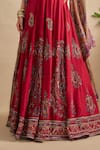 Shop Kalista Magenta Viscose, Silk, Tissue Embroidery, Sequins, Aashna Paisley Lehenga Set Shop_Kalista_Magenta Viscose, Silk, Tissue Embroidery, Sequins, Aashna Paisley Lehenga Set