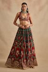 Buy Kalista Green Viscose, Silk, Tissue Embroidery, Sequins, Shazia Printed Lehenga Set Online at Aza Fashions Buy_Kalista_Green Viscose, Silk, Tissue Embroidery, Sequins, Shazia Printed Lehenga Set _Online_at_Aza_Fashions
