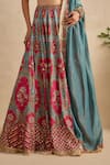 Buy Kalista Green Viscose, Silk, Tissue Embroidery, Zari, Shazia Printed Lehenga Set Online at Aza Fashions Buy_Kalista_Green Viscose, Silk, Tissue Embroidery, Zari, Shazia Printed Lehenga Set _Online_at_Aza_Fashions