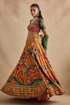 Buy Kalista Orange Silk, Net Embroidery, Zari, Tassels, Sequins Sandhya Printed Lehenga Set Online at Aza Fashions Buy_Kalista_Orange Silk, Net Embroidery, Zari, Tassels, Sequins Sandhya Printed Lehenga Set _Online_at_Aza_Fashions