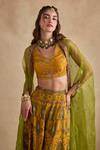 Kalista Mustard Viscose, Silk Embroidery, Sequins, Beads Urja Blouse Sharara Set at Aza Fashions Kalista_Mustard Viscose, Silk Embroidery, Sequins, Beads Urja Blouse Sharara Set _at_Aza_Fashions