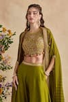 Kalista Pink Viscose, Silk Embroidery, Beads, Raiba Geometric Blouse Sharara Set at Aza Fashions Kalista_Pink Viscose, Silk Embroidery, Beads, Raiba Geometric Blouse Sharara Set _at_Aza_Fashions