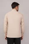 Shop Abraham And Thakore Beige Poplin Stripe Yoke Shirt at Aza Fashions Shop_Abraham And Thakore_Beige Poplin Stripe Yoke Shirt _at_Aza_Fashions
