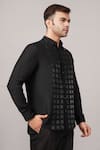 Buy Abraham And Thakore Black Silk Applique Foil Shirt Online at Aza Fashions Buy_Abraham And Thakore_Black Silk Applique Foil Shirt _Online_at_Aza_Fashions