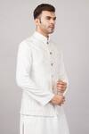 Abraham And Thakore Ivory Cotton Embroidery Zebra Aari Bundi Online at Aza Fashions Abraham And Thakore_Ivory Cotton Embroidery Zebra Aari Bundi _Online_at_Aza_Fashions