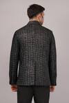 Shop Abraham And Thakore Black Silk Foil Printing Velvet And Jacket at Aza Fashions Shop_Abraham And Thakore_Black Silk Foil Printing Velvet And Jacket _at_Aza_Fashions