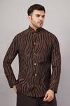 Buy Abraham And Thakore Brown Cotton Embroidery Zebra Aari Jacket at Aza Fashions Buy_Abraham And Thakore_Brown Cotton Embroidery Zebra Aari Jacket _at_Aza_Fashions