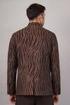 Shop Abraham And Thakore Brown Cotton Embroidery Zebra Aari Jacket at Aza Fashions Shop_Abraham And Thakore_Brown Cotton Embroidery Zebra Aari Jacket _at_Aza_Fashions