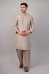 Buy Abraham And Thakore Beige Dupion Sequins Dash Pattern Kurta at Aza Fashions Buy_Abraham And Thakore_Beige Dupion Sequins Dash Pattern Kurta _at_Aza_Fashions