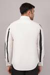 Shop Abraham And Thakore Ivory Cotton Crazy Stripe Pattern Shirt at Aza Fashions Shop_Abraham And Thakore_Ivory Cotton Crazy Stripe Pattern Shirt _at_Aza_Fashions