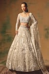 Buy Basanti - Kapde Aur Koffee Ivory Net Sequins, Stones, Beads, Pearls, The Song Of Sienna Lehenga Set at Aza Fashions Buy_Basanti - Kapde Aur Koffee_Ivory Net Sequins, Stones, Beads, Pearls, The Song Of Sienna Lehenga Set _at_Aza_Fashions
