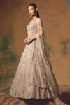 Buy Basanti - Kapde Aur Koffee Ivory Net Sequins, Beads, Embroidery, Metallic The Echo Of Beige Lehenga Set Buy_Basanti - Kapde Aur Koffee_Ivory Net Sequins, Beads, Embroidery, Metallic The Echo Of Beige Lehenga Set