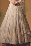 Shop Basanti - Kapde Aur Koffee Ivory Net Sequins, Beads, Embroidery, Metallic The Echo Of Beige Lehenga Set Shop_Basanti - Kapde Aur Koffee_Ivory Net Sequins, Beads, Embroidery, Metallic The Echo Of Beige Lehenga Set