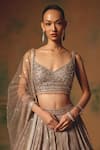 Buy Basanti - Kapde Aur Koffee Gray Georgette Sequins, Beads, Cut Work The Champagne Glow Lehenga Set Online at Aza Fashions Buy_Basanti - Kapde Aur Koffee_Gray Georgette Sequins, Beads, Cut Work The Champagne Glow Lehenga Set _Online_at_Aza_Fashions
