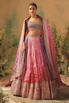 Buy Basanti - Kapde Aur Koffee Purple Brocade Sequins, Beads, Cut Work, Zari, Tassels The Wildrose Lehenga Set at Aza Fashions Buy_Basanti - Kapde Aur Koffee_Purple Brocade Sequins, Beads, Cut Work, Zari, Tassels The Wildrose Lehenga Set _at_Aza_Fashions