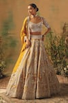 Buy Basanti - Kapde Aur Koffee Mustard Organza Sequins, Crystals, Beads, The Enchanted Citrine Lehenga Set at Aza Fashions Buy_Basanti - Kapde Aur Koffee_Mustard Organza Sequins, Crystals, Beads, The Enchanted Citrine Lehenga Set _at_Aza_Fashions
