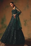 Buy Basanti - Kapde Aur Koffee Green Net Sequins, Beads, Cut Work Sweetheart Neck The Wild Ivy Lehenga Set Online at Aza Fashions Buy_Basanti - Kapde Aur Koffee_Green Net Sequins, Beads, Cut Work Sweetheart Neck The Wild Ivy Lehenga Set _Online_at_Aza_Fashions
