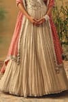 Basanti - Kapde Aur Koffee Ivory Tissue Mirrors, Embroidery, Sequins, Metallic Work Corset Lehenga Set Online at Aza Fashions Basanti - Kapde Aur Koffee_Ivory Tissue Mirrors, Embroidery, Sequins, Metallic Work Corset Lehenga Set _Online_at_Aza_Fashions