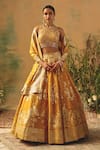 Buy Basanti - Kapde Aur Koffee Mustard Brocade Sequins, Pearls, Embroidery, The Embers Of Marigold Lehenga Set at Aza Fashions Buy_Basanti - Kapde Aur Koffee_Mustard Brocade Sequins, Pearls, Embroidery, The Embers Of Marigold Lehenga Set _at_Aza_Fashions
