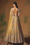 Shop Basanti - Kapde Aur Koffee Yellow Viscose, Organza Sequins, Crystals, The Glint Of Sunshine Lehenga Set at Aza Fashions Shop_Basanti - Kapde Aur Koffee_Yellow Viscose, Organza Sequins, Crystals, The Glint Of Sunshine Lehenga Set _at_Aza_Fashions