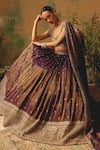 Shop Basanti - Kapde Aur Koffee Purple Tissue Sequins, Crystals, Beads The Winewood Whisper Lehenga Set Online at Aza Fashions Shop_Basanti - Kapde Aur Koffee_Purple Tissue Sequins, Crystals, Beads The Winewood Whisper Lehenga Set _Online_at_Aza_Fashions