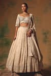 Buy Basanti - Kapde Aur Koffee Ivory Viscose Georgette Sequins, Embroidery, Mirrors, The Dream Lehenga Set at Aza Fashions Buy_Basanti - Kapde Aur Koffee_Ivory Viscose Georgette Sequins, Embroidery, Mirrors, The Dream Lehenga Set _at_Aza_Fashions