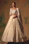 Shop Basanti - Kapde Aur Koffee Ivory Viscose Georgette Sequins, Embroidery, Mirrors, The Dream Lehenga Set Online at Aza Fashions Shop_Basanti - Kapde Aur Koffee_Ivory Viscose Georgette Sequins, Embroidery, Mirrors, The Dream Lehenga Set _Online_at_Aza_Fashions