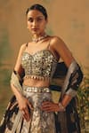 Buy Basanti - Kapde Aur Koffee Brown Brocade Sequins, Beads, Mirrors, Embroidery, The Wild Fern Lehenga Set Online at Aza Fashions Buy_Basanti - Kapde Aur Koffee_Brown Brocade Sequins, Beads, Mirrors, Embroidery, The Wild Fern Lehenga Set _Online_at_Aza_Fashions
