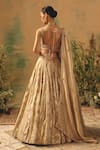 Shop Basanti - Kapde Aur Koffee Ivory Brocade Sequins, Mirrors, Beads, The Blooming Clouds Lehenga Set at Aza Fashions Shop_Basanti - Kapde Aur Koffee_Ivory Brocade Sequins, Mirrors, Beads, The Blooming Clouds Lehenga Set _at_Aza_Fashions