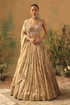 Buy Basanti - Kapde Aur Koffee Ivory Brocade Sequins, Mirrors, Beads, The Blooming Clouds Lehenga Set at Aza Fashions Buy_Basanti - Kapde Aur Koffee_Ivory Brocade Sequins, Mirrors, Beads, The Blooming Clouds Lehenga Set _at_Aza_Fashions