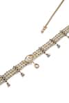 Shop_Tarun Tahiliani_Ivory Pearls, Crystals, Brooches Jewelled Woven Belt _at_Aza_Fashions