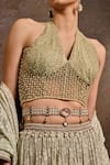 Shop Tarun Tahiliani Ivory Pearls, Crystals, Brooches Jewelled Woven Belt Online at Aza Fashions Shop_Tarun Tahiliani_Ivory Pearls, Crystals, Brooches Jewelled Woven Belt _Online_at_Aza_Fashions